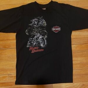 Harley-Davidson Black and Red Motorcycle Tee